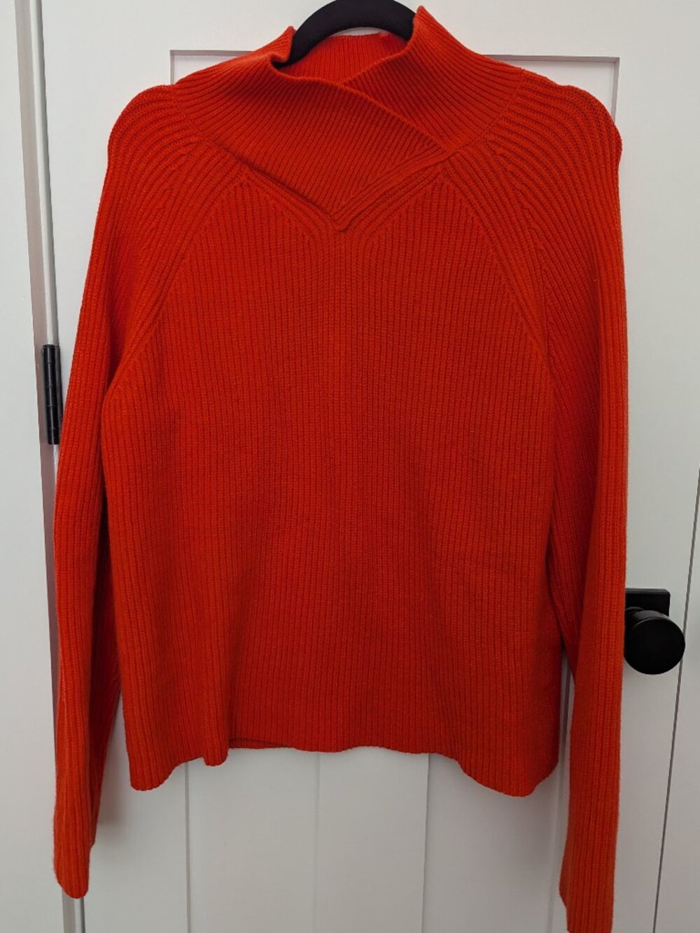 Universal Standard Red-Orange Split Turtleneck Sweater Size 10-12